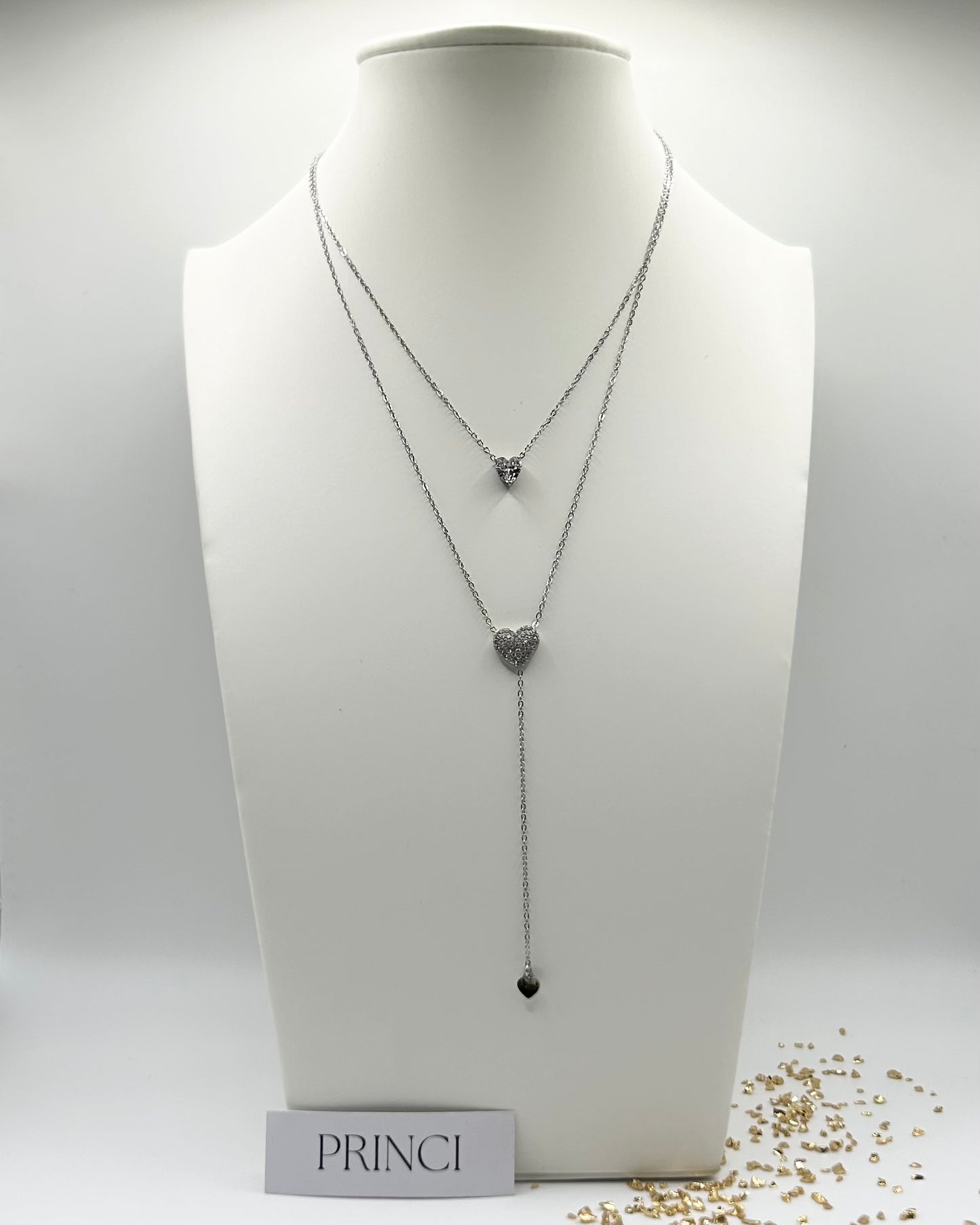 Collana doppia cuore
