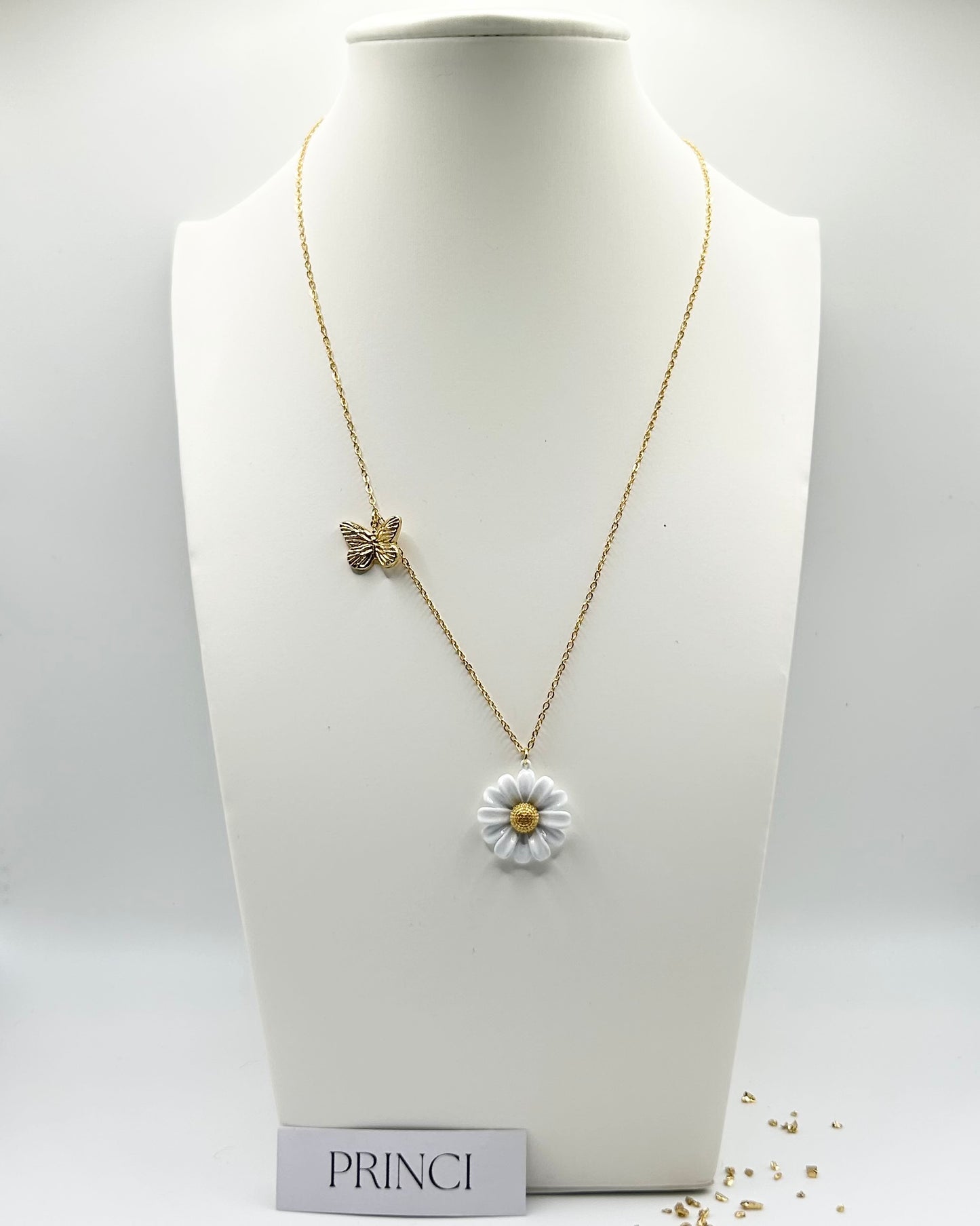 Collana margherita/farfalla