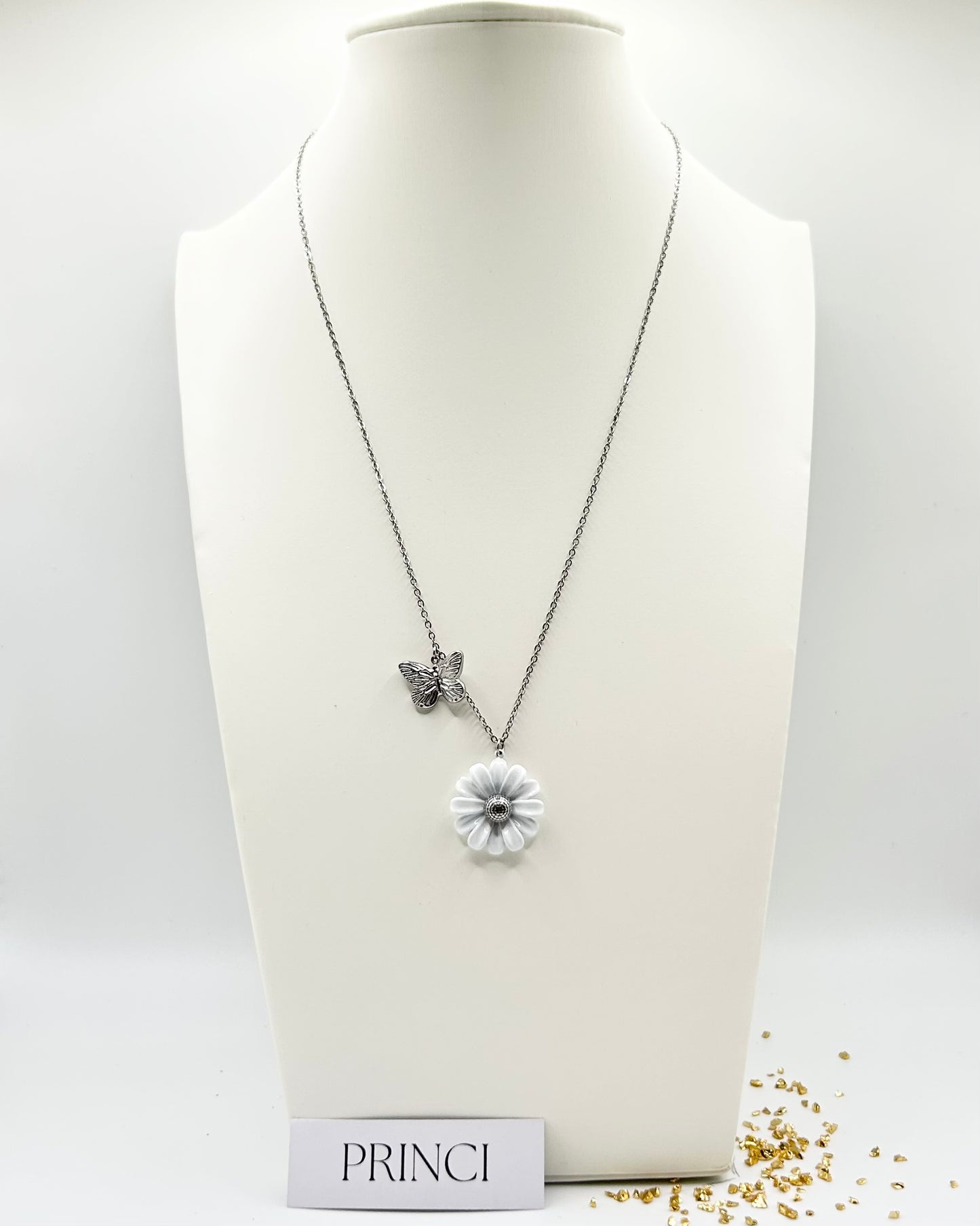Collana margherita/farfalla