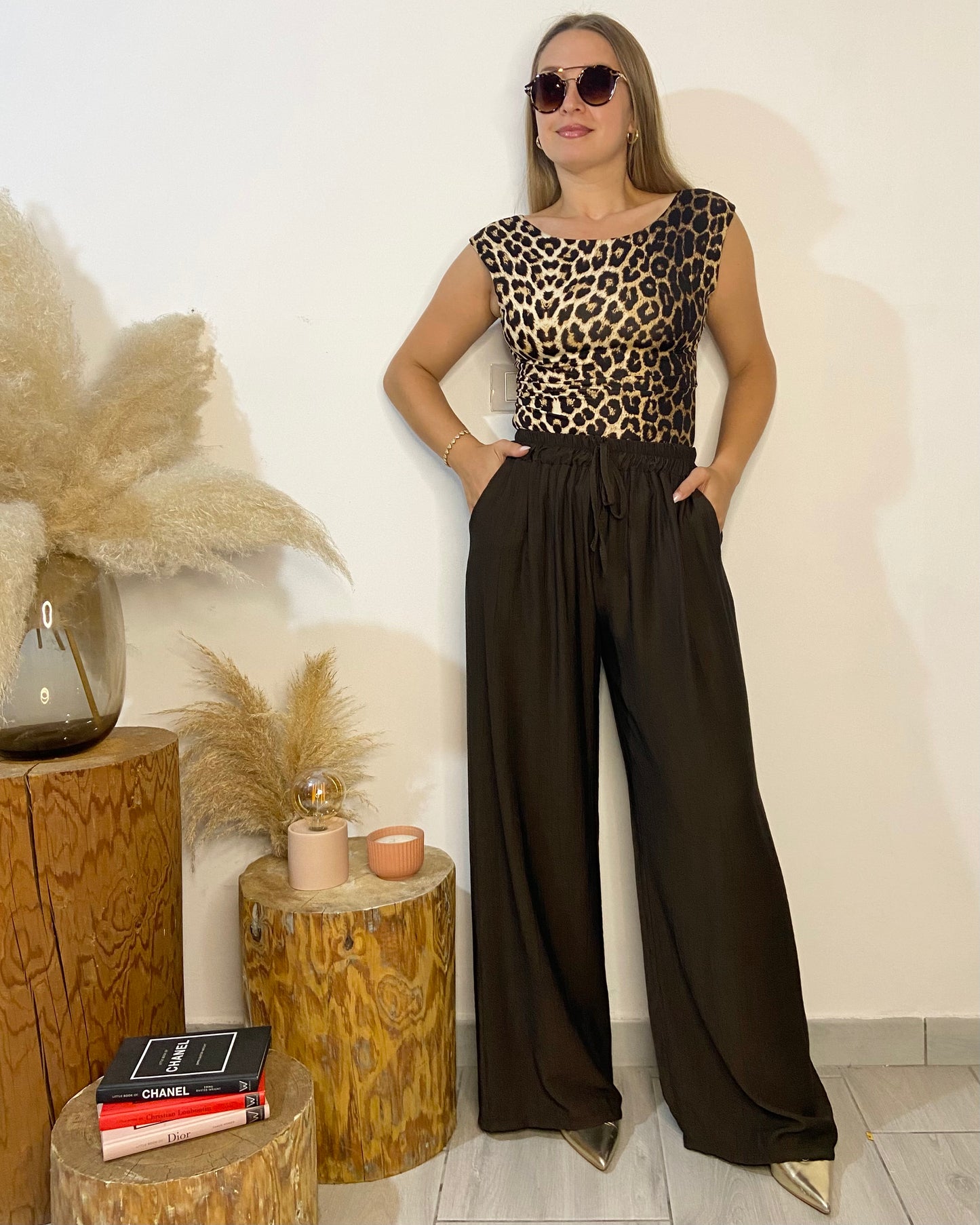 Pantaloni a palazzo in viscosa