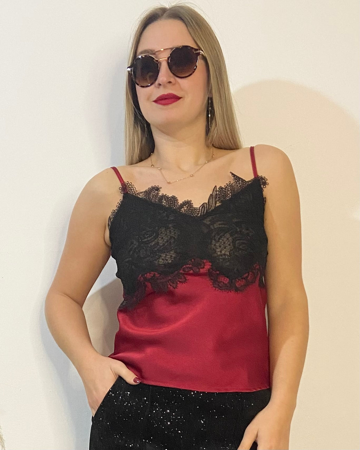 LUMINA canotta pizzo
