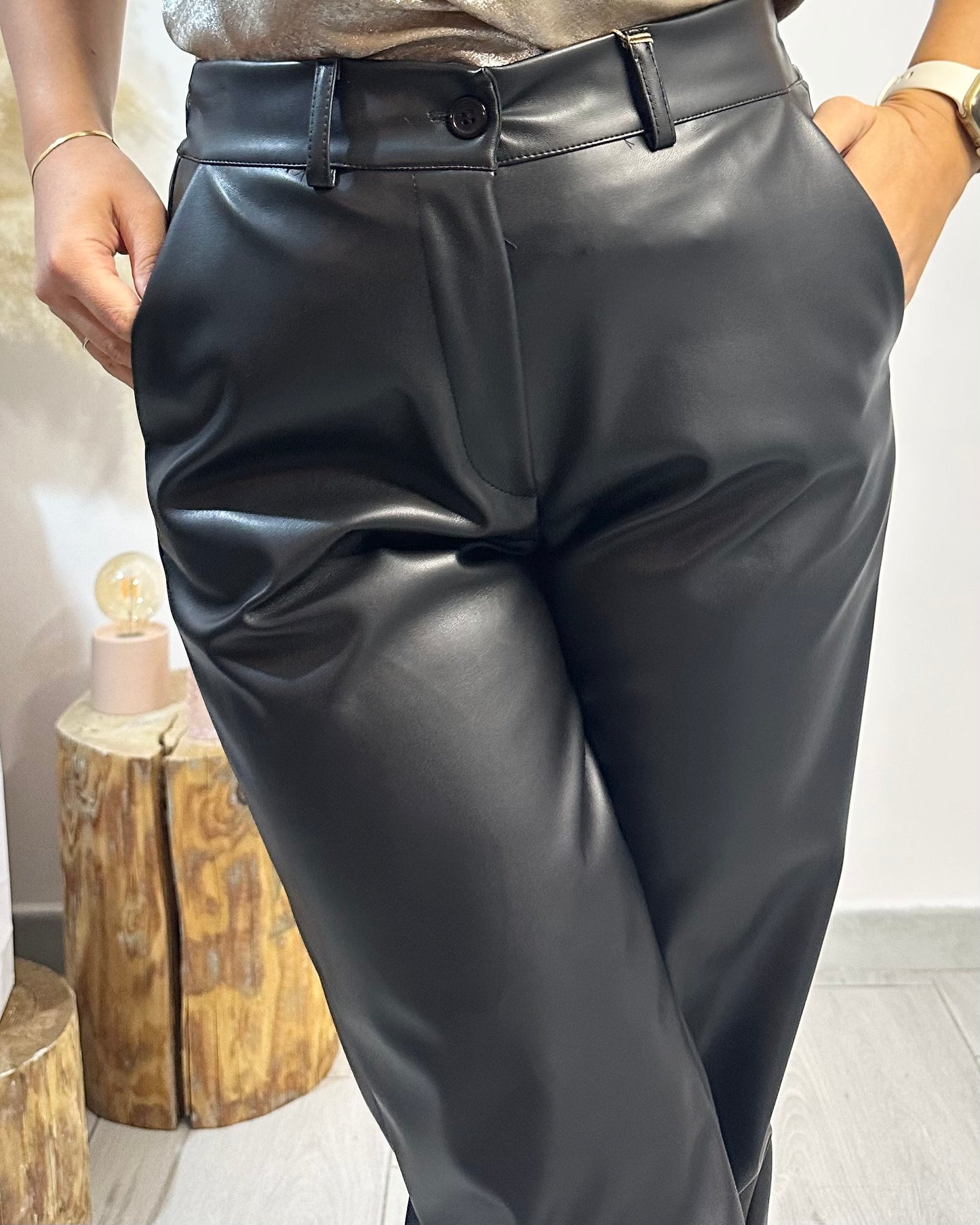 Pantalone ecopelle