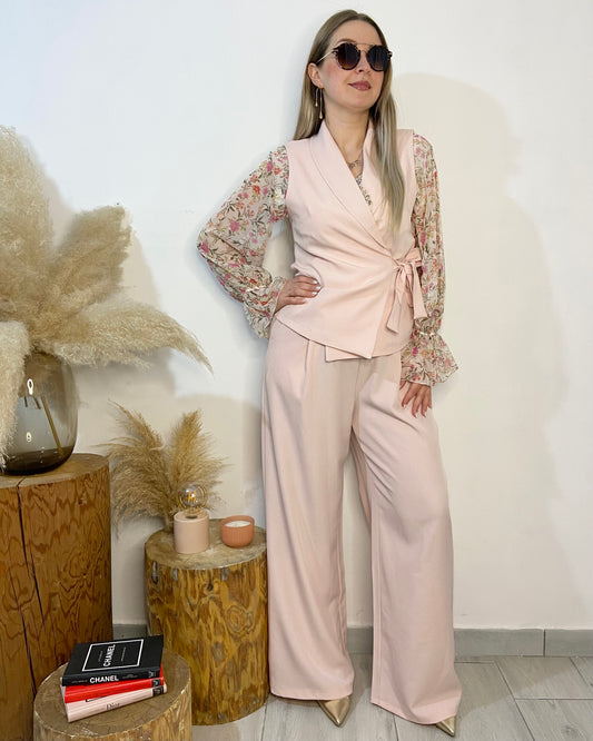 Completo gilet incrocio e pantalone