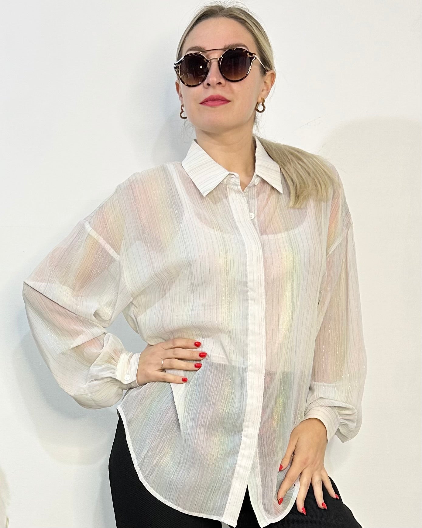 Camicia effetto arcobaleno