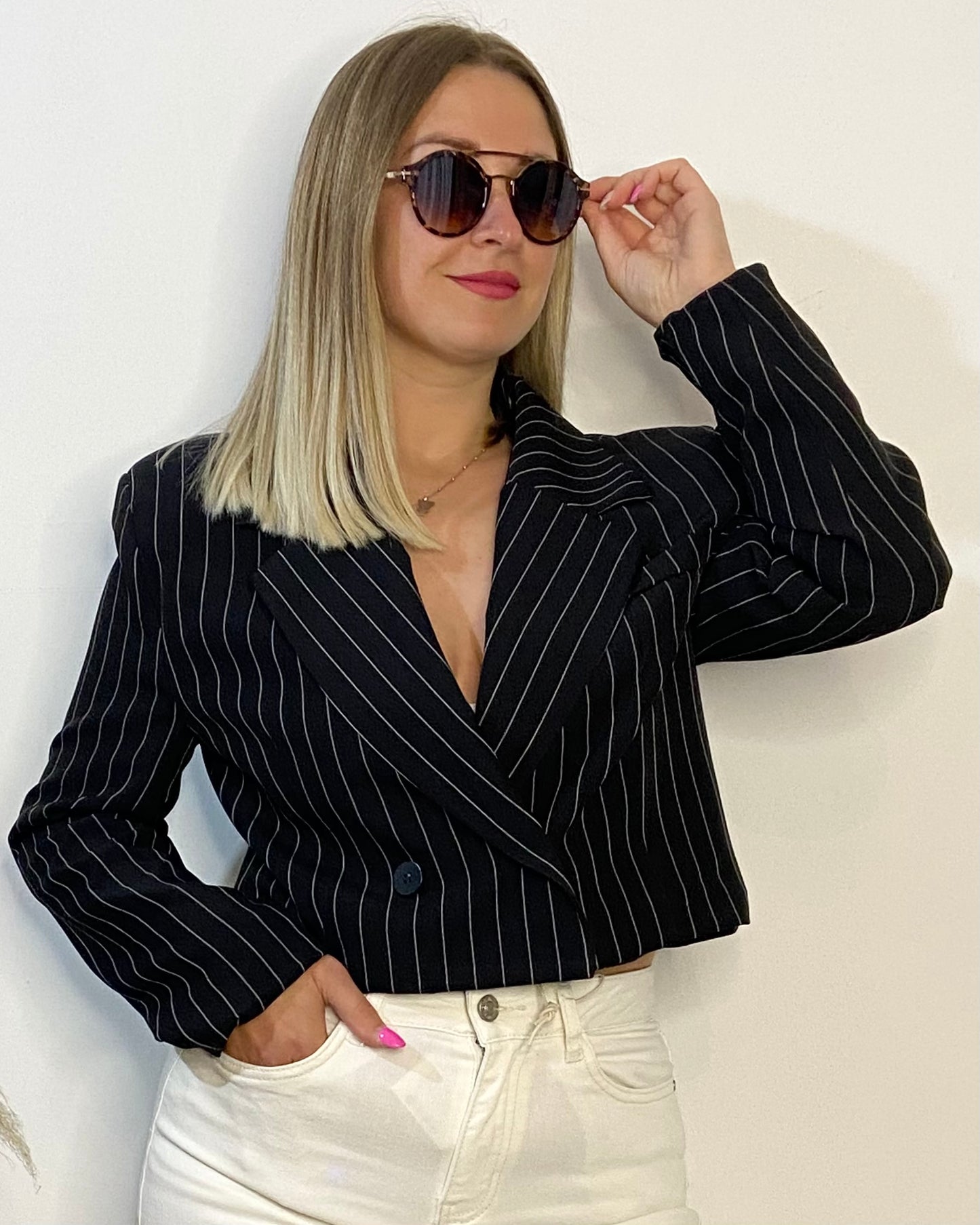 Blazer corto "Stripe"