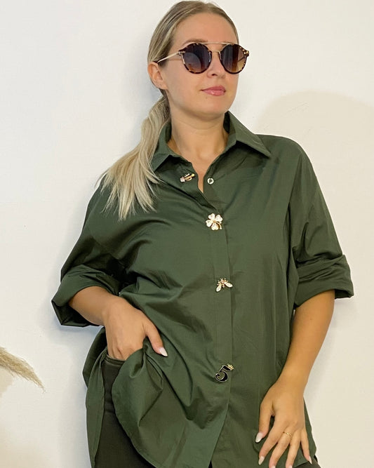 Camicia bottoni gioiello