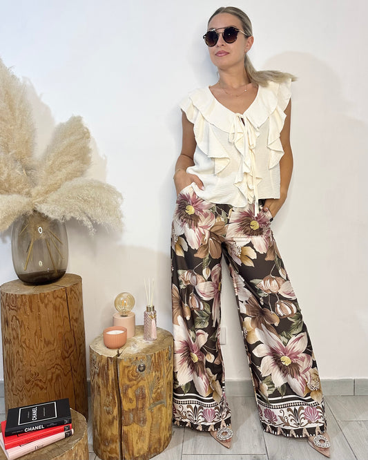 Pantaloni fiori