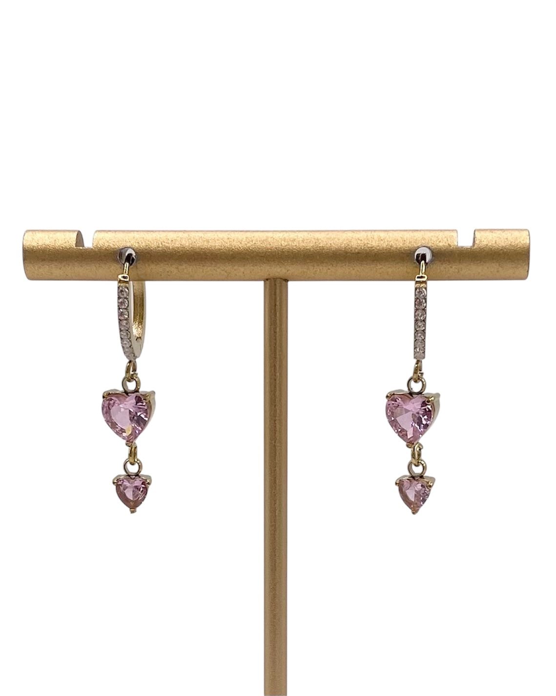 Orecchini cuore pendente oro