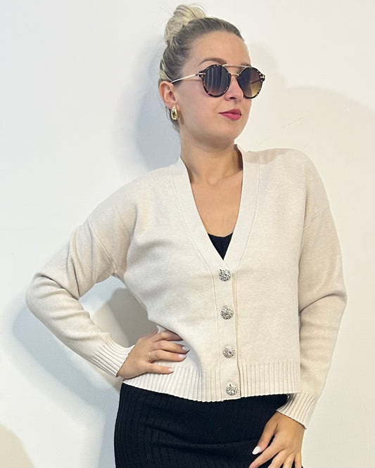 Cardigan oversize gioiello