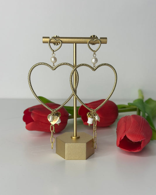 Orecchini cuore maxi
