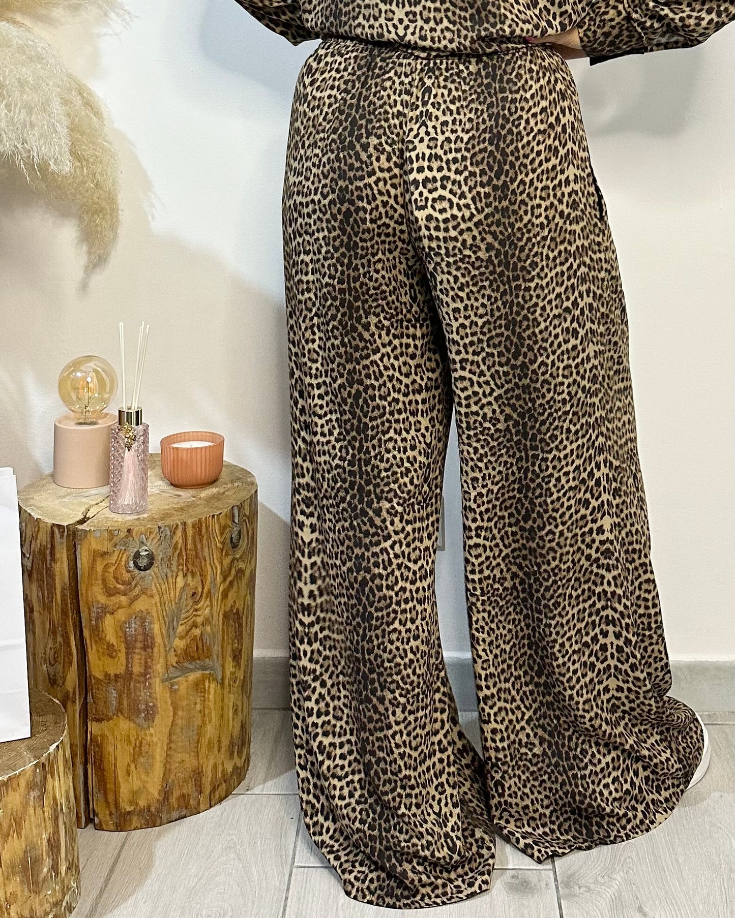 LUMINA Pantalone leopardato