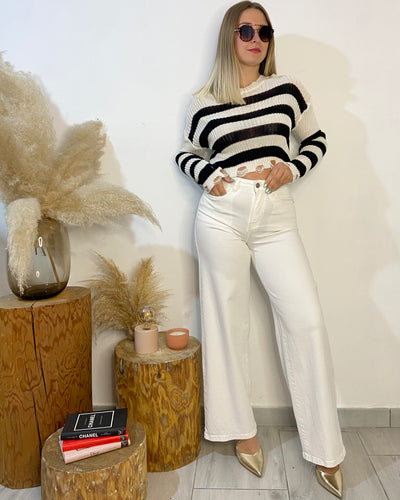 Jeans bianchi wide leg