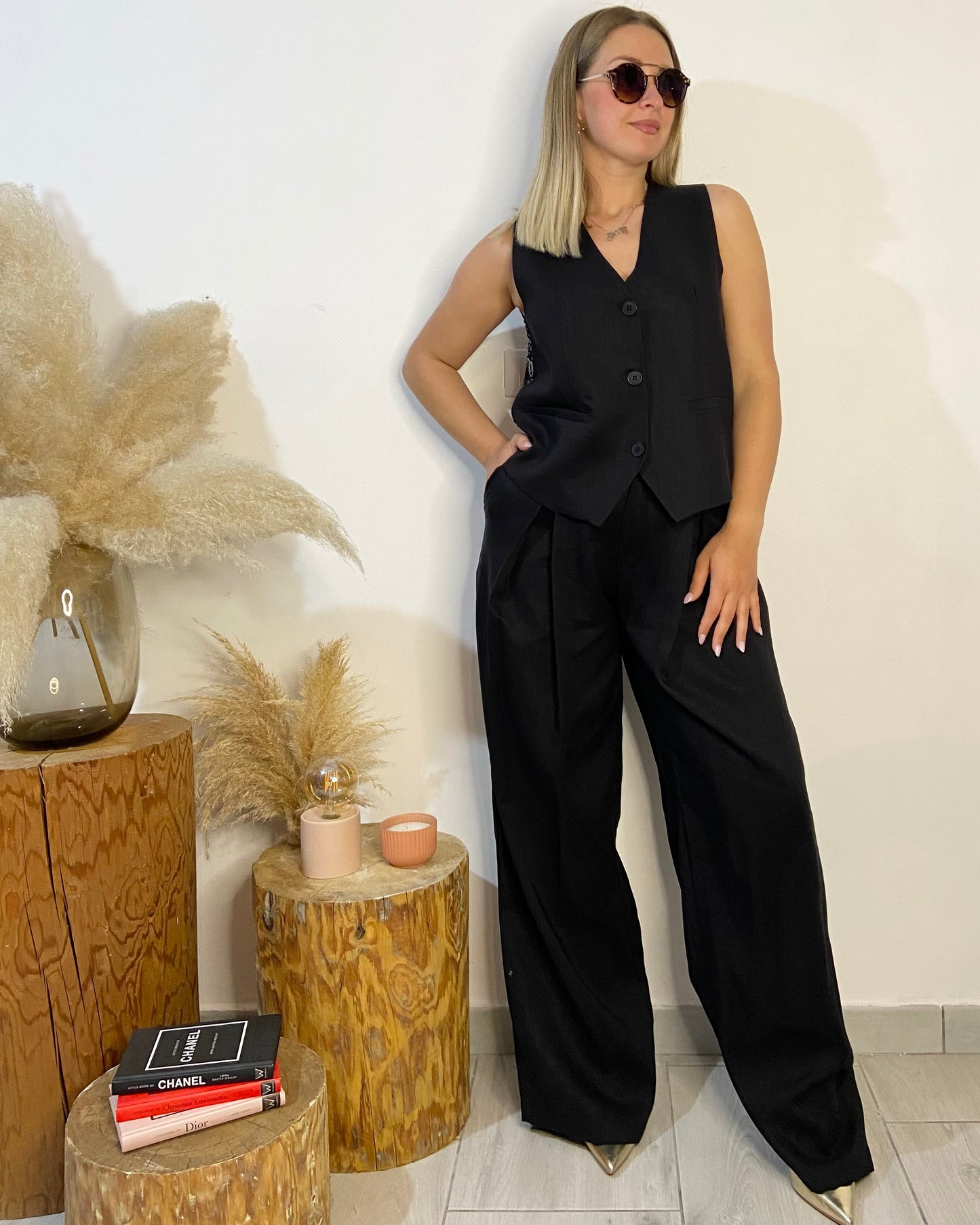 LUMINA pantalone pizzo