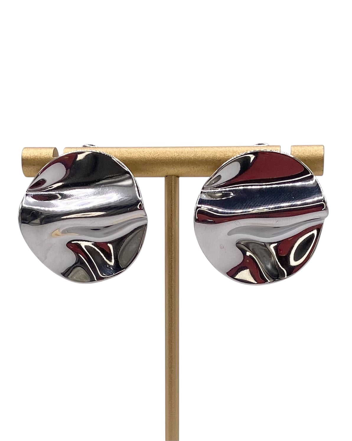 Orecchini circle onde argento