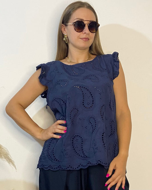 Blusa romantic in sangallo