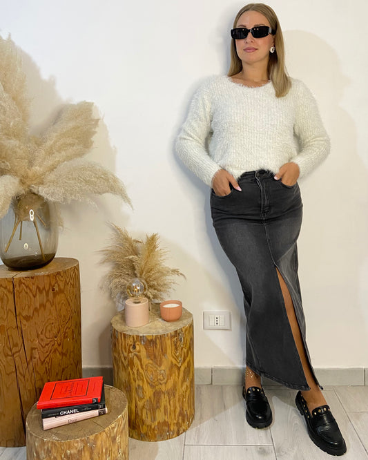 Gonna longuette jeans