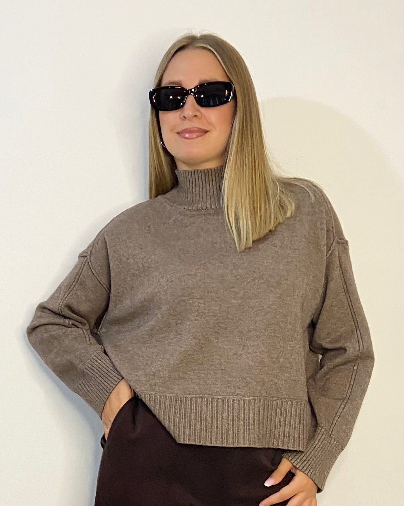 Maglione a collo alto