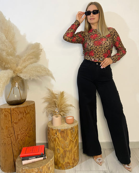 Pantalone wide leg